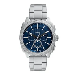 Montre Homme Chronographe FOSSIL Machine Acier Argenté FS6096