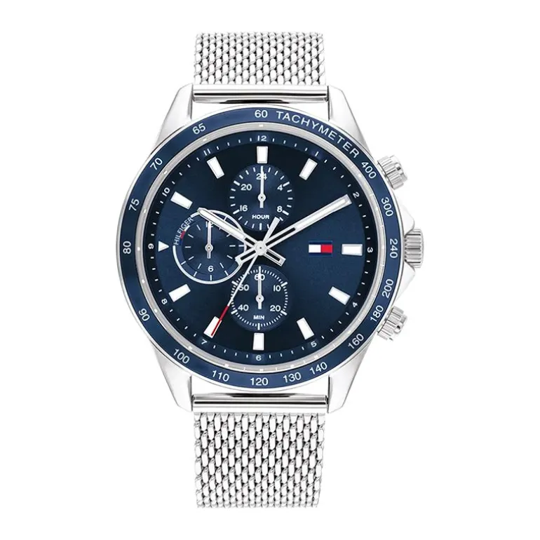 Montre Homme Chronographe TOMMY HILFIGER MILES Acier Argenté