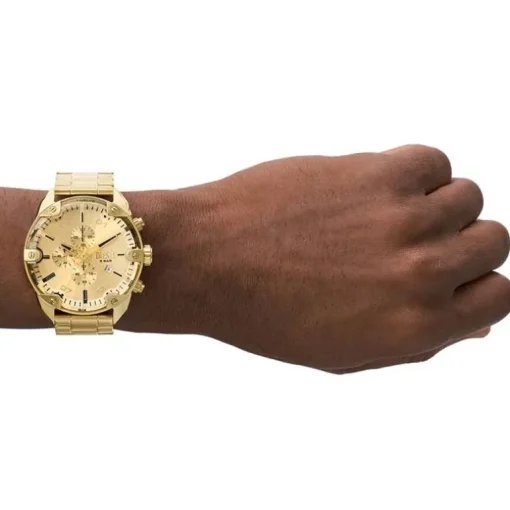 Montre Homme Chronographe Diesel Spiked Acier Doré DZ4608