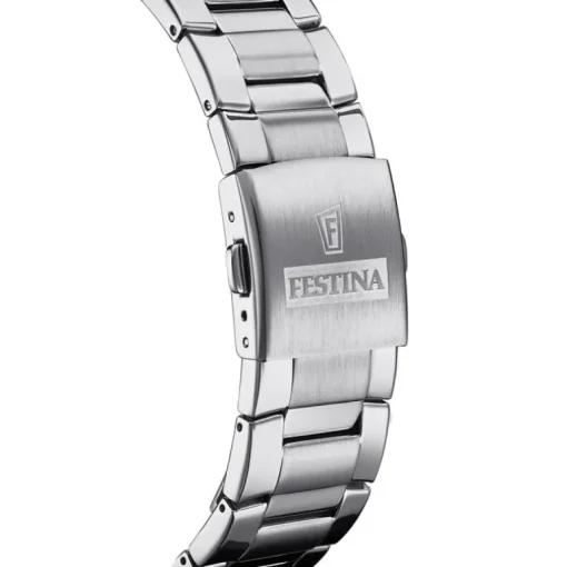 montre homme chronographe festina acier argenté