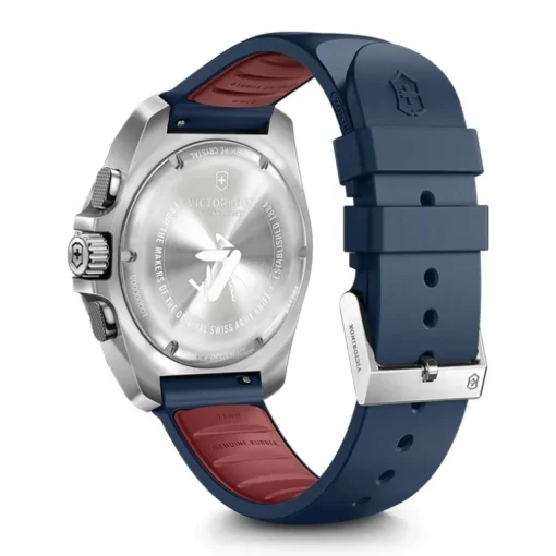 Montre Homme Chronographe Antimagnétique Victorinox I.N.O.X Silicone Bleu 241984