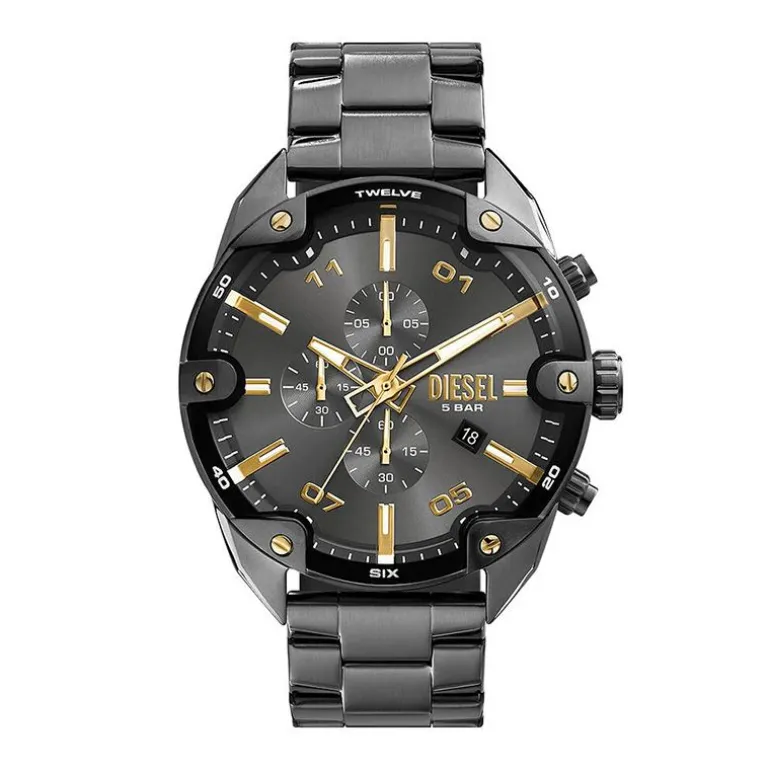 Montre Homme Diesel Spiked Acier Noir DZ4669