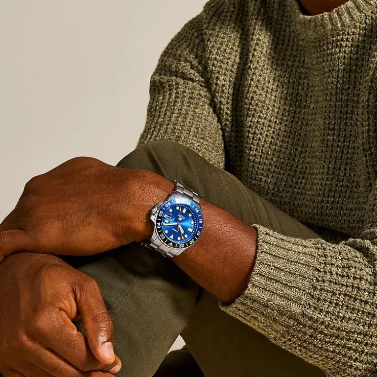 Montre Homme FOSSIL Blue GMT en acier inoxydable FS5991