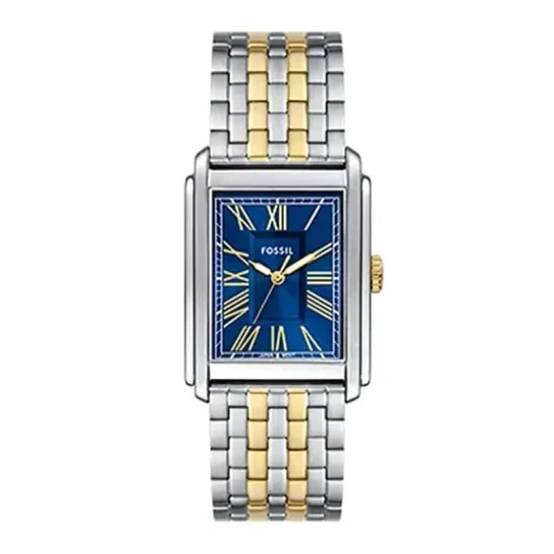 Montre Homme FOSSIL CARRAWAY BLEU Acier Bicolore