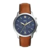 Montre homme FOSSIL NEUTRA chronographe Cuir Marron