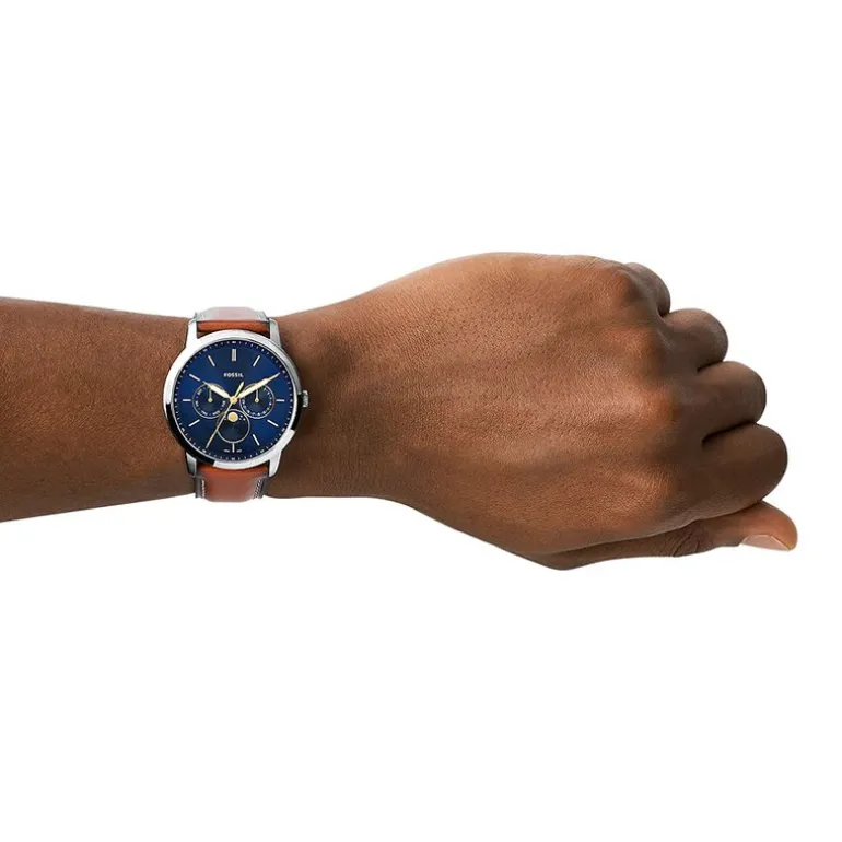 Montre Homme FOSSIL NEUTRA MULTIFONCTION PHASE LUNAIRE Cuir Écoresponsable