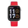 Montre Mixte Connectée TEKDAY ARGENT Silicone Rouge