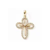 Pendentif EDORA COLLECTION ESSENTIAL CROIX ARRONDIE Or Jaune 375/1000