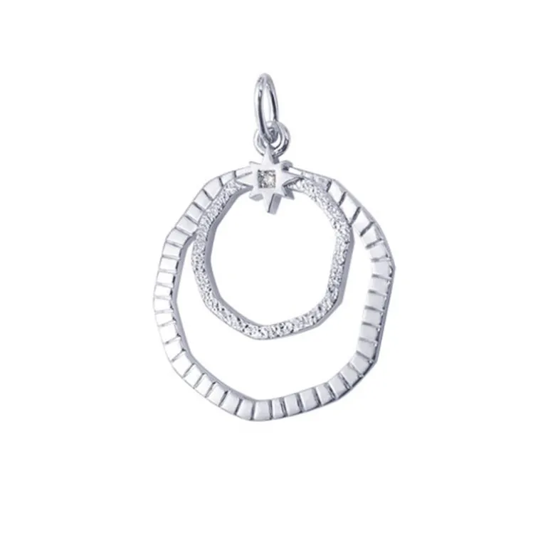 Pendentif Femme LES CADETTES LES CUMULABLES Laiton Argenté