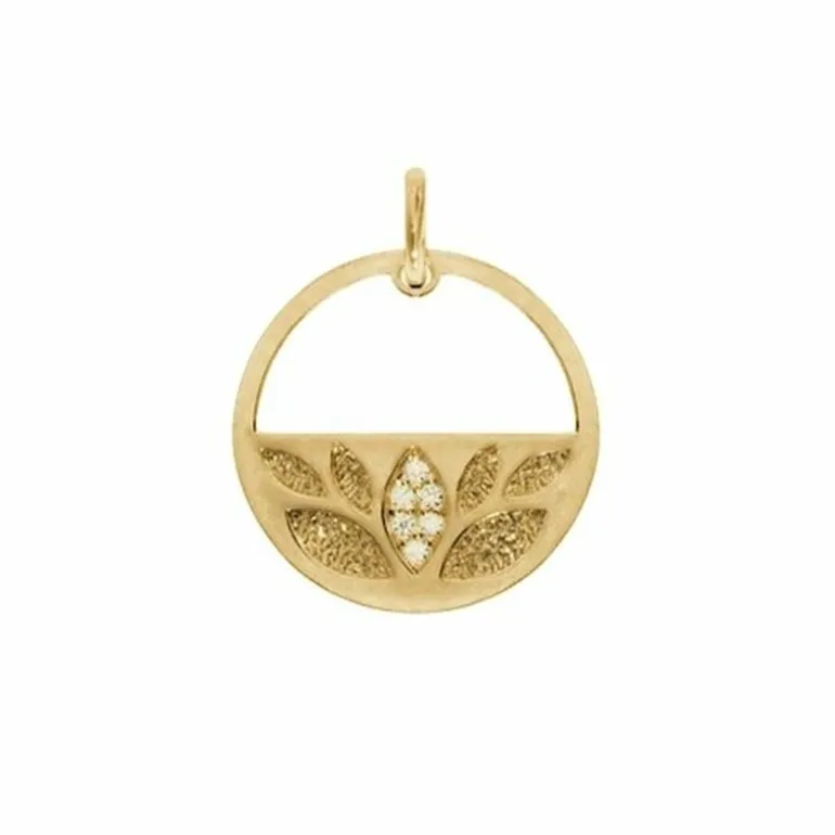 Pendentif Femme LES CADETTES NÉNUPHAR PRÉCIEUSE Laiton Doré