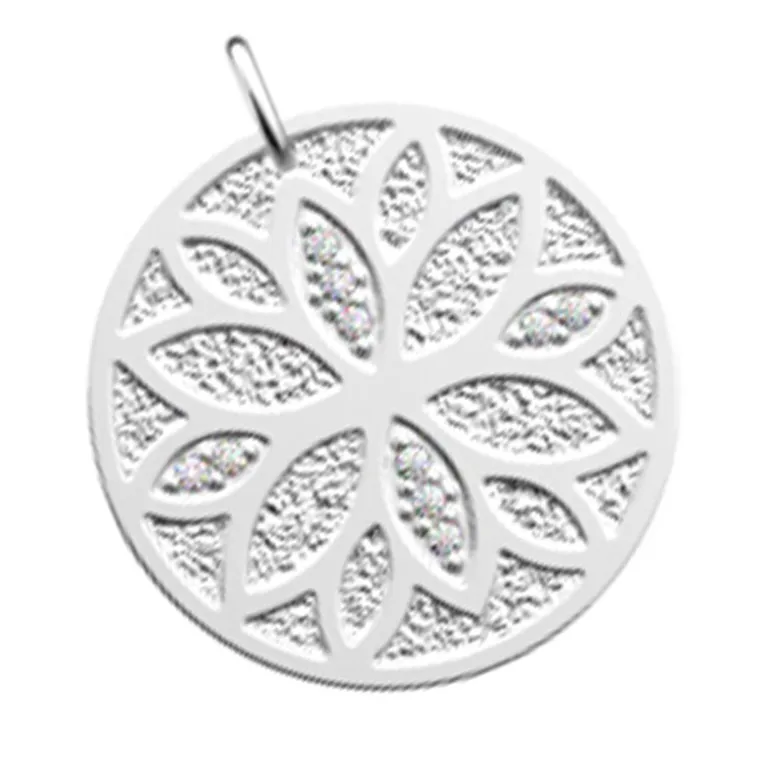 Pendentif Femme LES CADETTES NÉNUPHAR Laiton Argenté