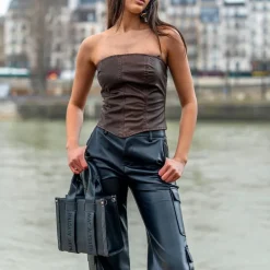 Sac Femme Petit Cabas et Bandoulière Mac Alyster Basic Clover Noir KSI-222